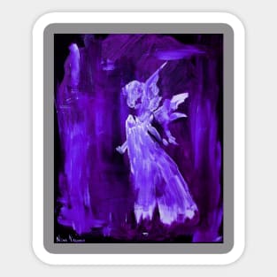 Dark Purple Angel Sticker